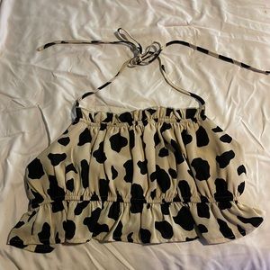 Cheetah print halter crop top